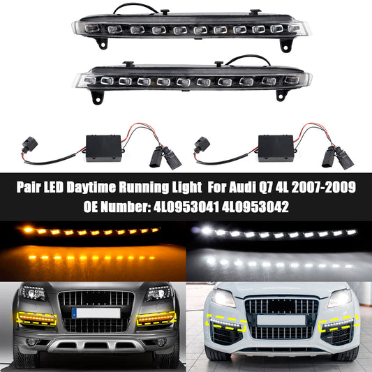 Coppia di luci diurne a LED Per Audi Q7 4L 2007-2009 4L0953041 4L0953042