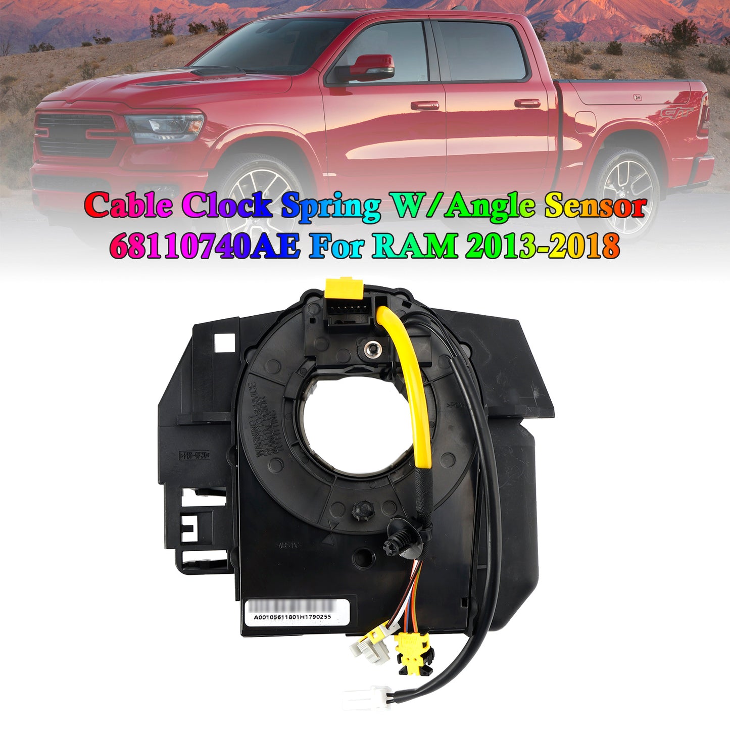 68110740AC 2013-2020 RAM 1500 Clock Spring con sensore angolare 9 PIN 68110740AE