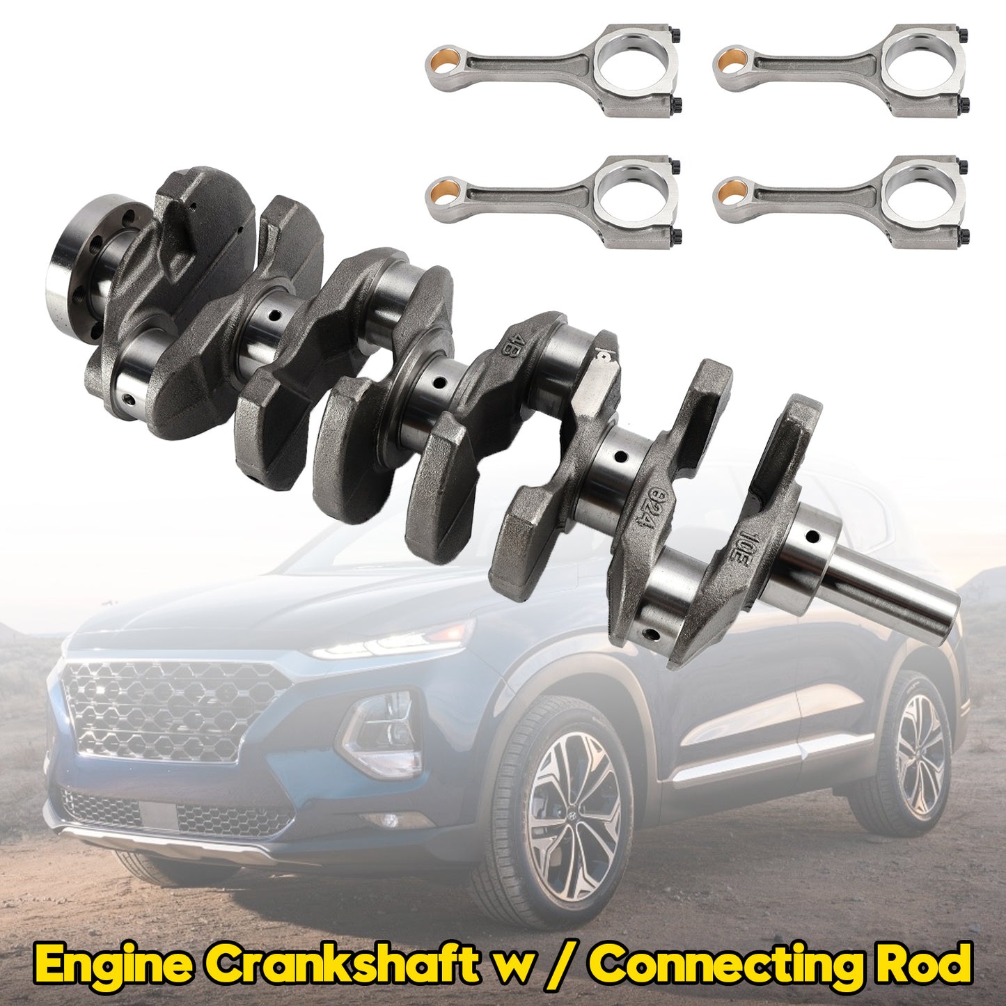 Albero a gomito del motore di Kia Sportage 2.4L 2012-2019 con la biella 23510-2G500 23111-2G200