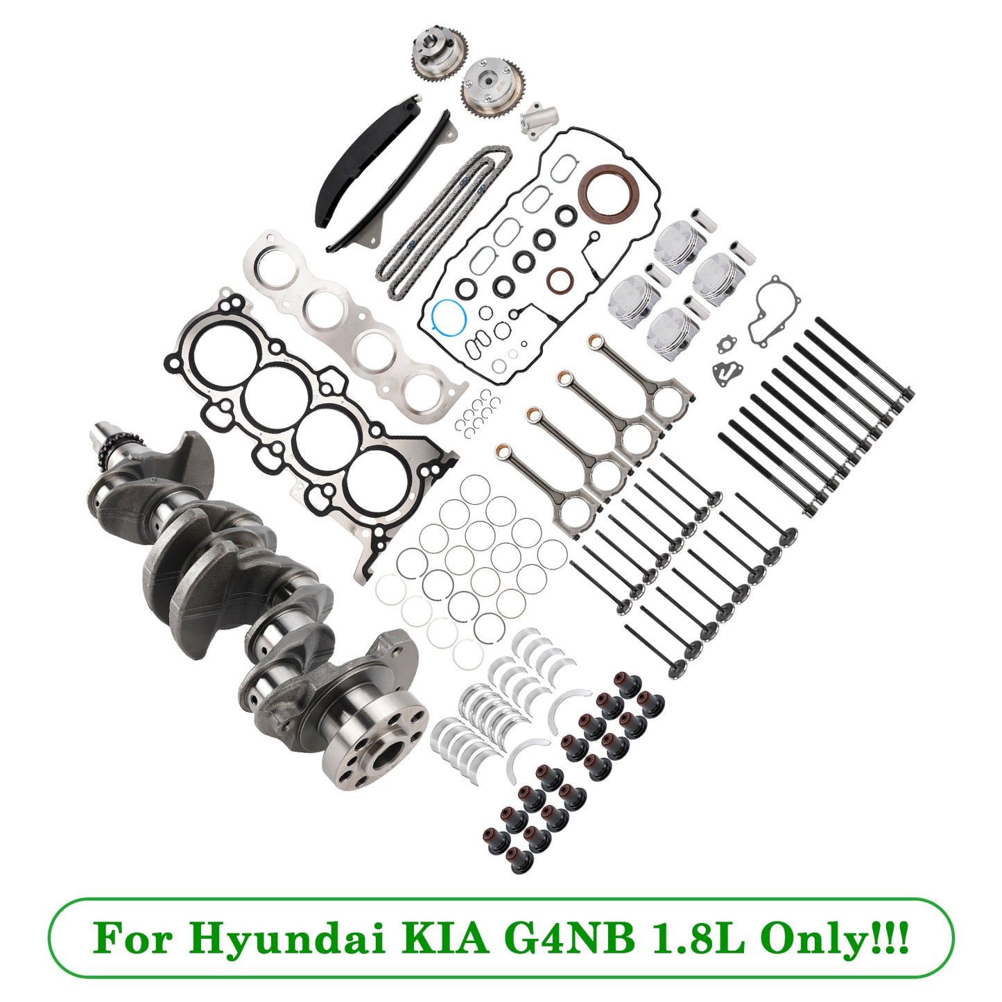 Kit di revisione e ricostruzione del motore Hyundai Elantra Mistra Kia Forte G4NB 1.8L 622V62EH00 24350-2E001
