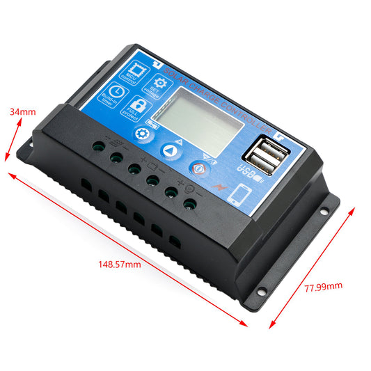 Controller PWM Solar 10-60A 12/24V Auto Focus Tracking Panel Regolatore Carica