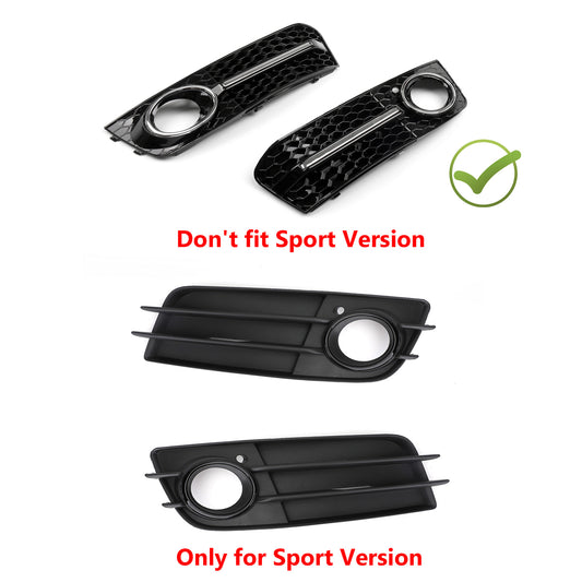 2009-2012 A4 B8 LH Chrome Honey Comb Fendinebbia Copertura Griglia Griglia di ricambio Generico