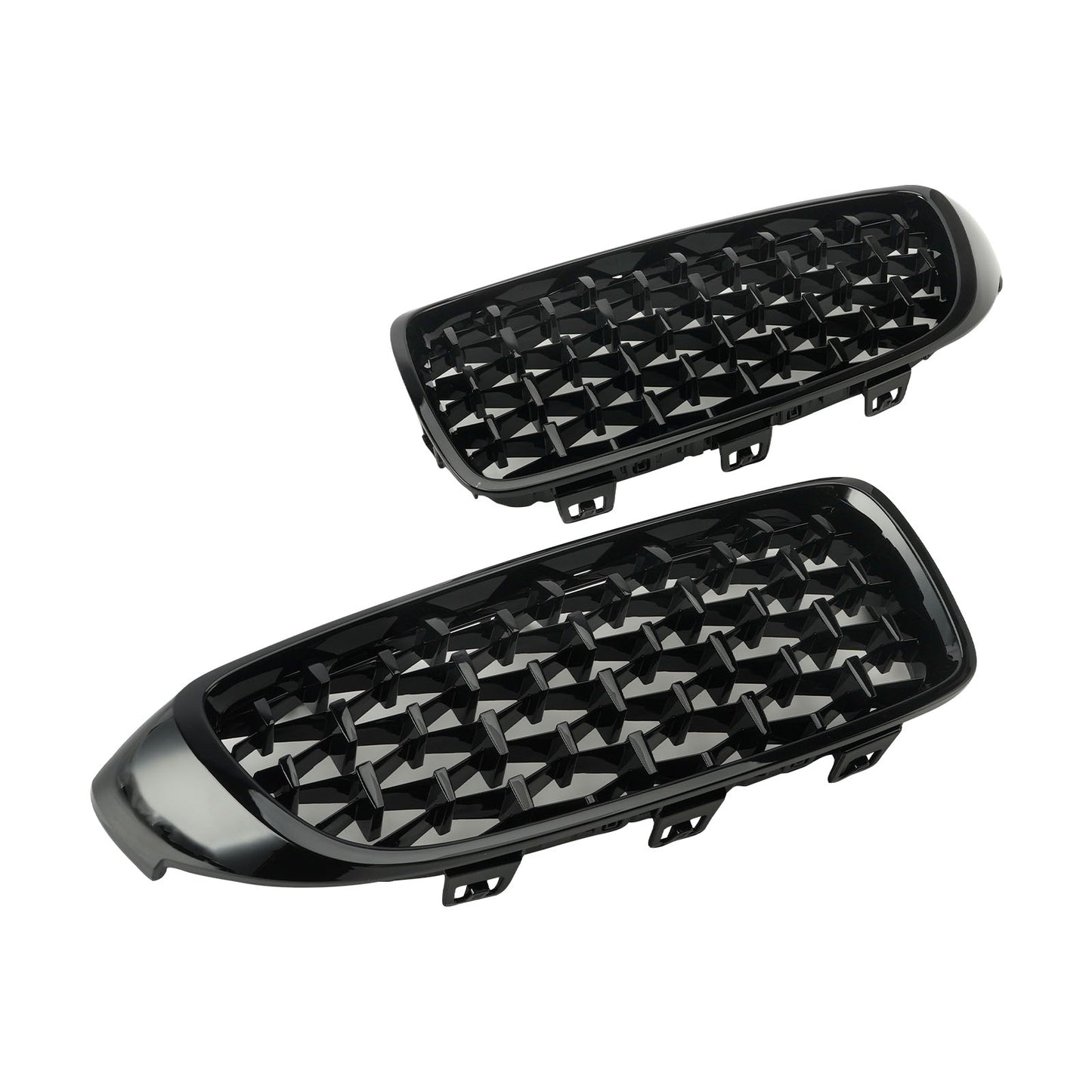 Griglia superiore anteriore Diamond per BMW Serie 4 F32 F33 F36 F82 14-2018 nero lucido generico