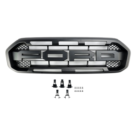 Per 2019-2023 Ford Ranger Raptor Style Griglia paraurti anteriore Nera