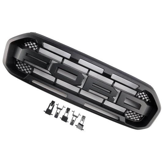 Griglia paraurti anteriore Raptor Style adatta per Ford Ranger 2019-2023, nera