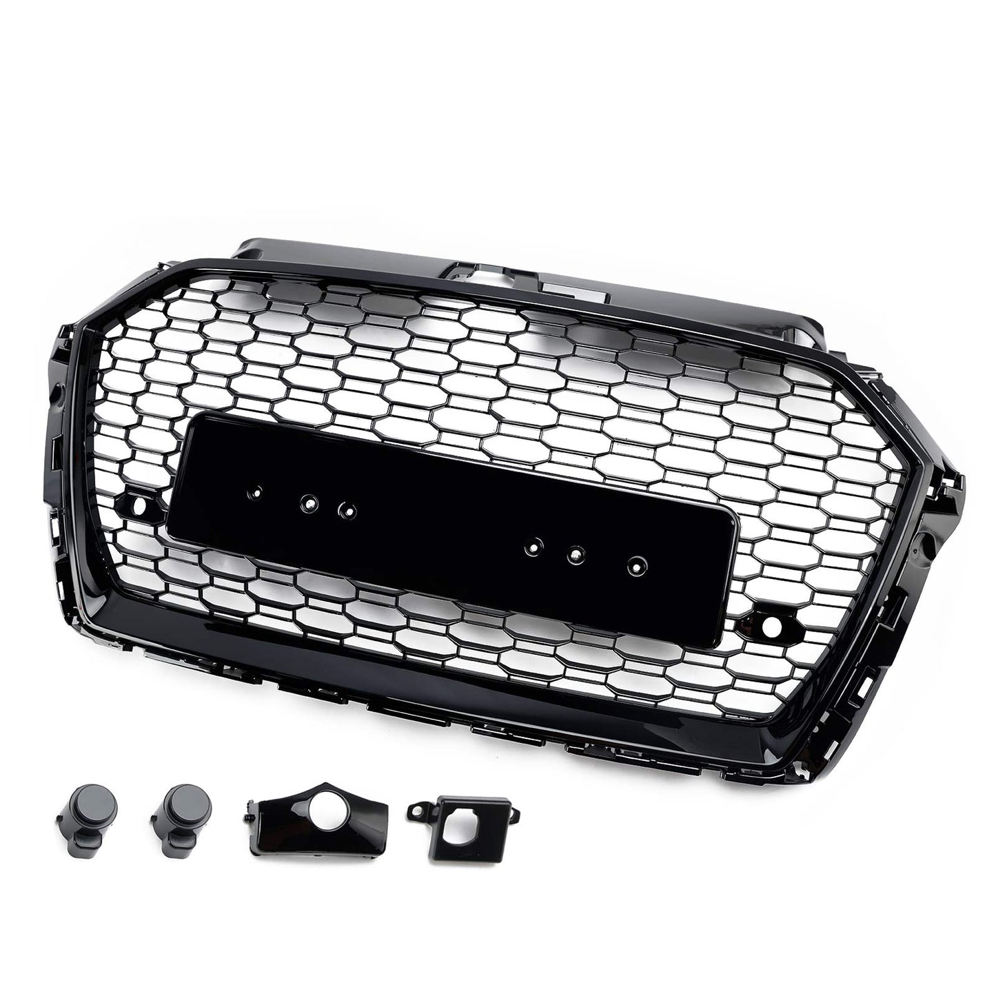Griglia Anteriore a Nido d’Ape Nero Lucido RS3 Style per Audi A3 8V 2017-2019