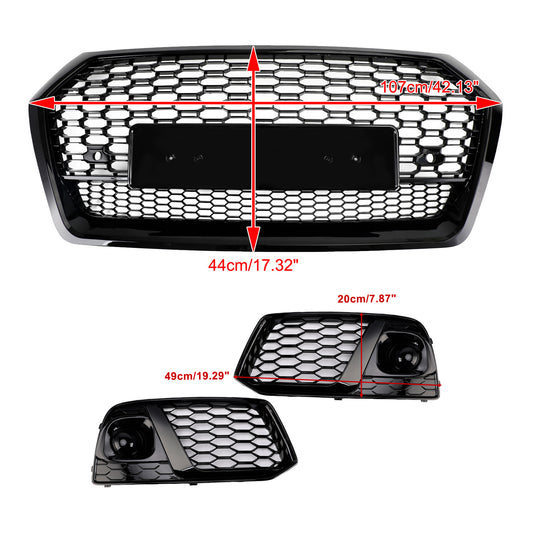 Griglia anteriore a nido d'ape Audi Q5 SQ5 2018 2019 + griglia fendinebbia