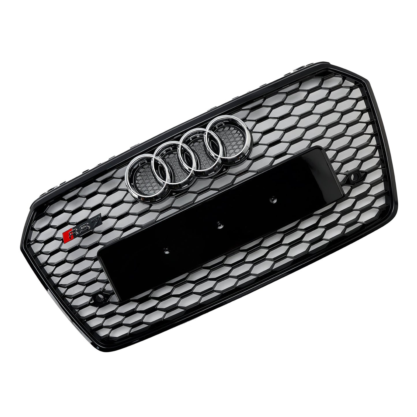 Griglia paraurti anteriore a nido d'ape Audi A7 C7 S7 RS7 Style 2016-2018, nera