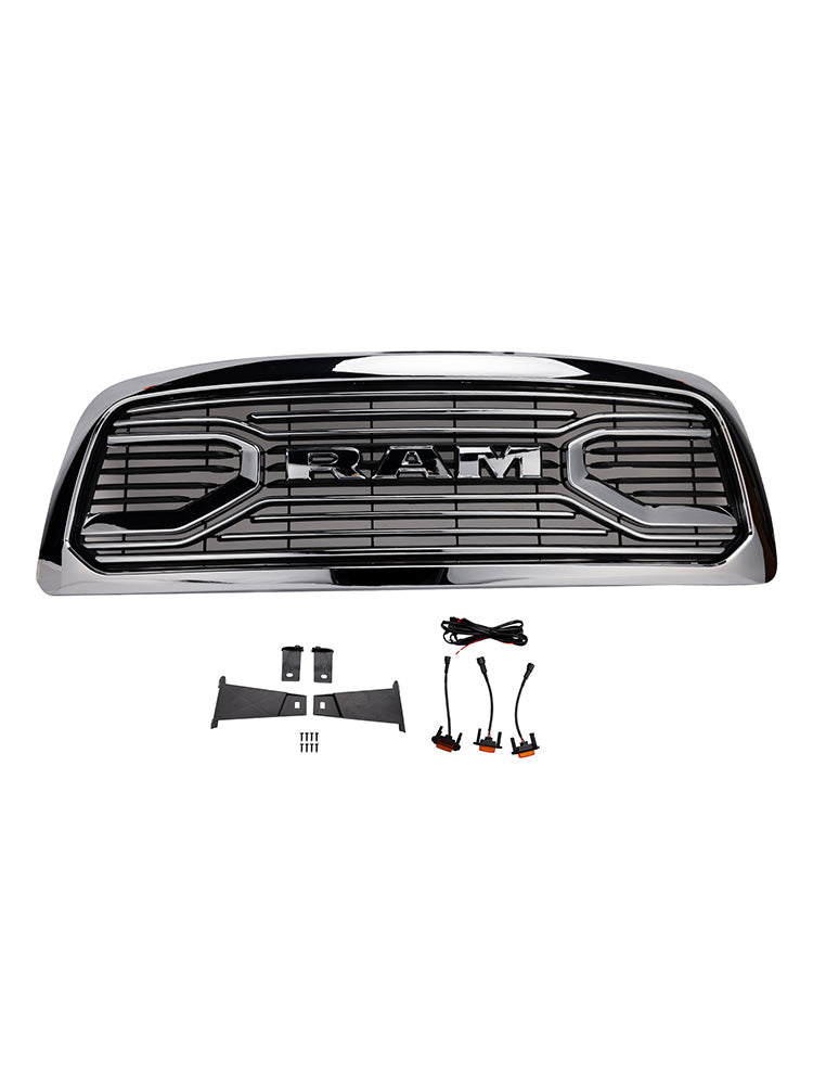 Griglia paraurti anteriore cromata con luce a LED per Dodge Ram 1500 2009-2012