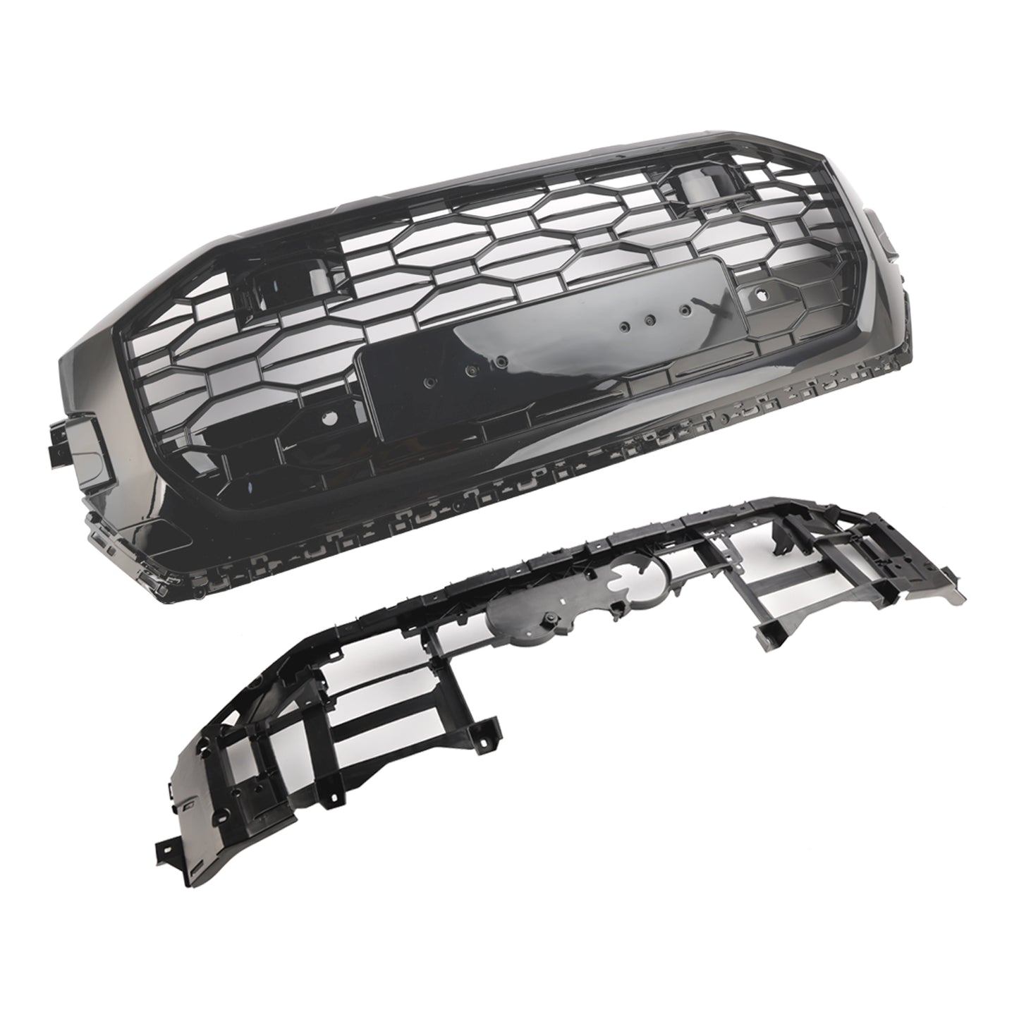 Griglia anteriore a nido d'ape nera lucida Audi Q8/SQ8 RSQ8 Style 2019-2023