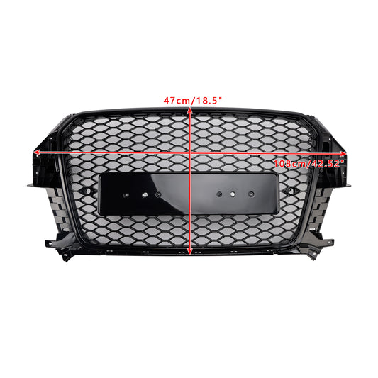 Griglia anteriore a nido d'ape Audi Q3 S-Line RSQ3 Style 2011-2015 nero lucido 5060531048501