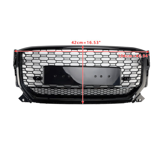 Griglia anteriore a nido d'ape nera lucida Audi Q2 pre-facelift 2016-2020