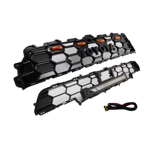 Griglia paraurti anteriore Toyota 4Runner TRD PRO con barra luminosa 2024+ nera