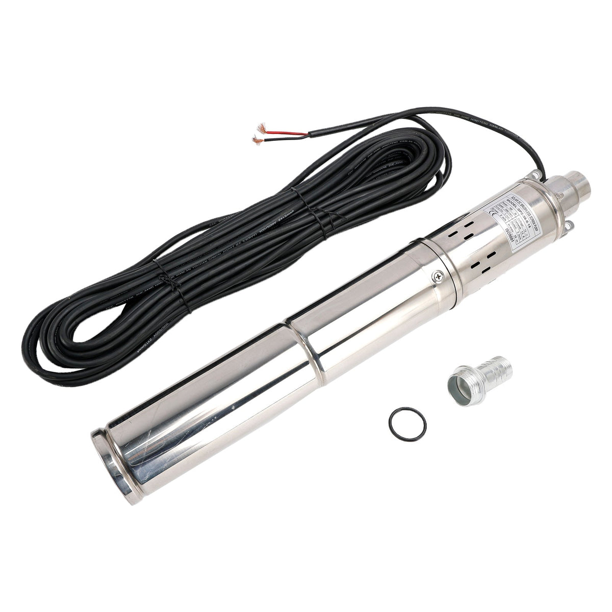 Pompa sommergibile per pozzo profondo da 3 "12V 150W MPPT a vite solare in acciaio
