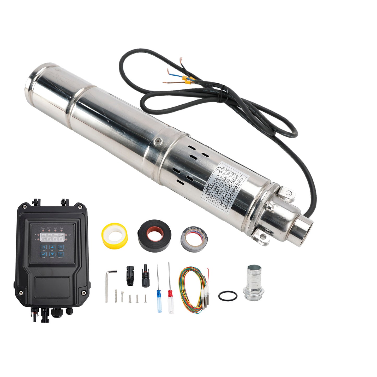 Pompa Acqua Testata 3" 72V 1.2KW per Sistema Solare Pozzo Profondo 180M