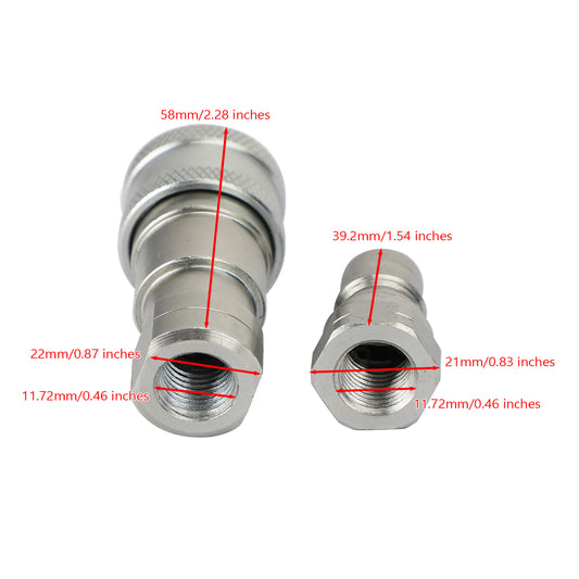 1 imposta 1/4 "NPT ISO 7241-B raccordi idraulici a sgancio rapido/accoppiatori
