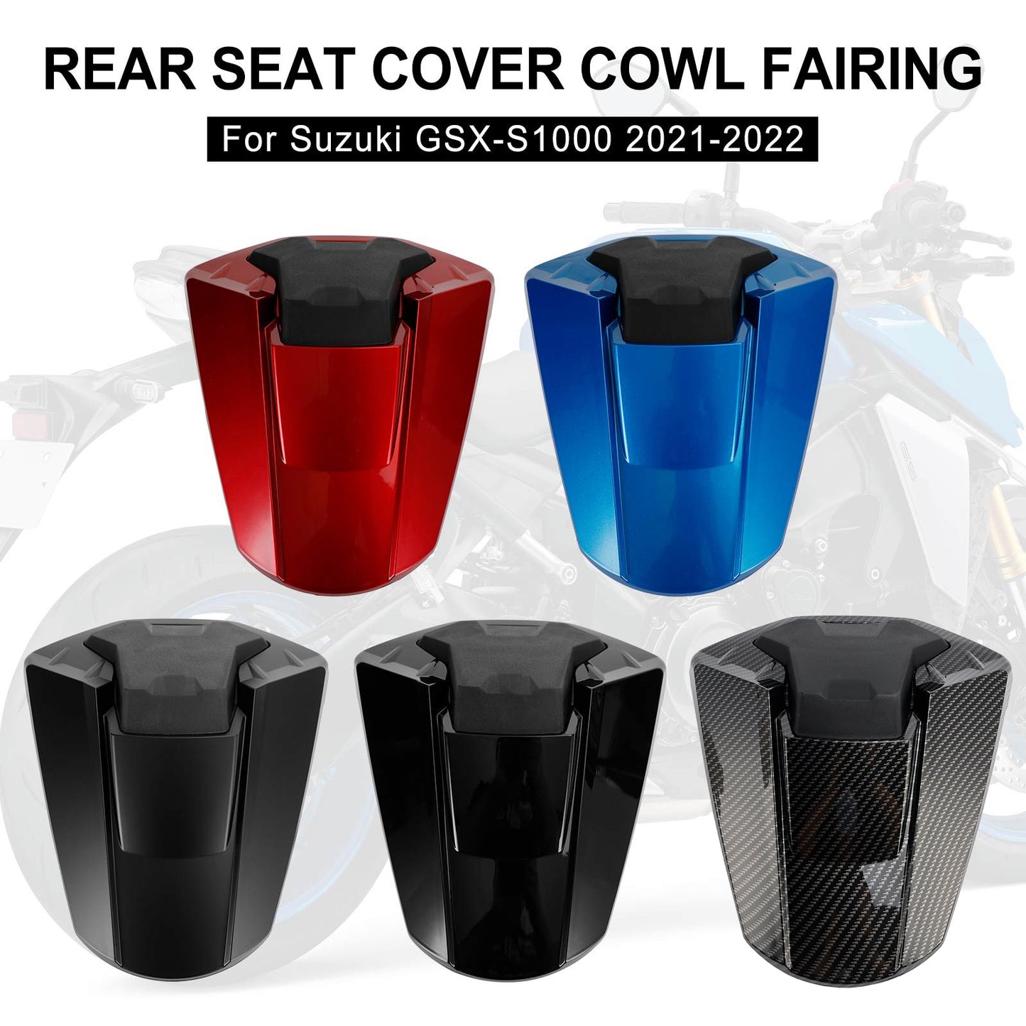 Coprisedile posteriore carenatura per Suzuki GSXS 1000 GSX-S1000 2021 2022 Generico
