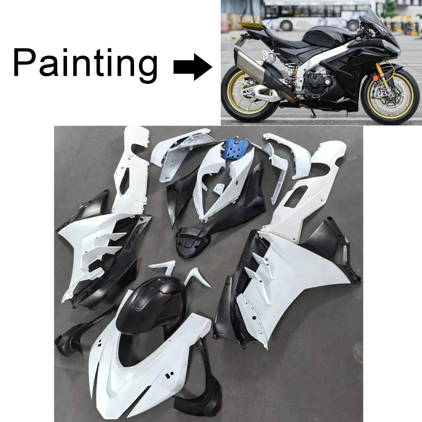 Kit carenatura Aprilia RSV4 1100 Iniezione 2022-2024 Carrozzeria Plastica