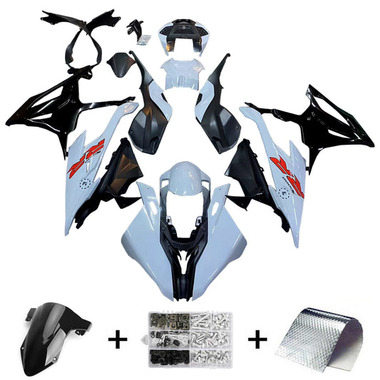 Amotopart 2019-2022 BMW S1000RR/M1000RR Kit di accesso alle corse bianco grigio nero