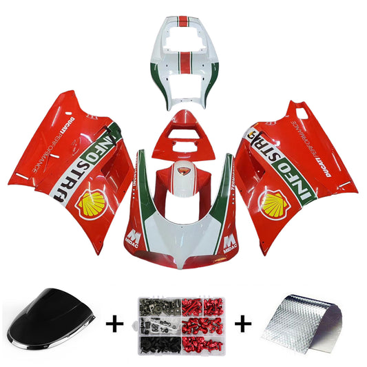 Carene per Ducati 996 Rosso Bianco Infostrada Racing 1996-2002 Generico