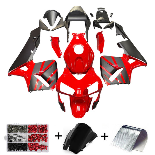 Amotopart 2003 2004 CBR600rr Honda Cladding Black & Red Kit