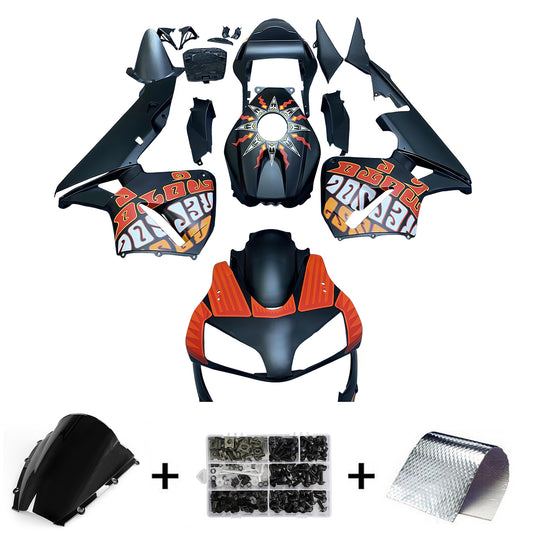 Carene 2003-2004 Honda CBR 600 RR Nero Opaco Valentino Rossi Moto Generico