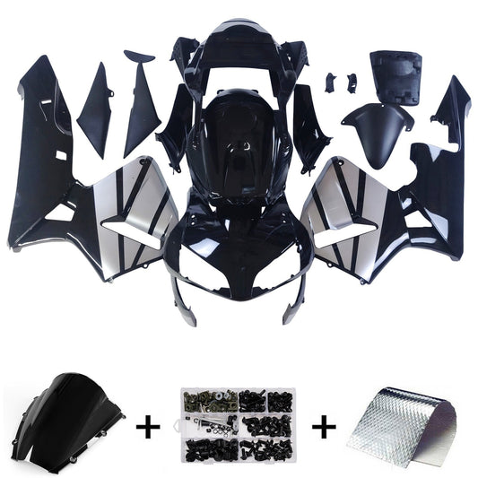Amotopart 2003-2004 CBR600 Honda Cladding Black Kit