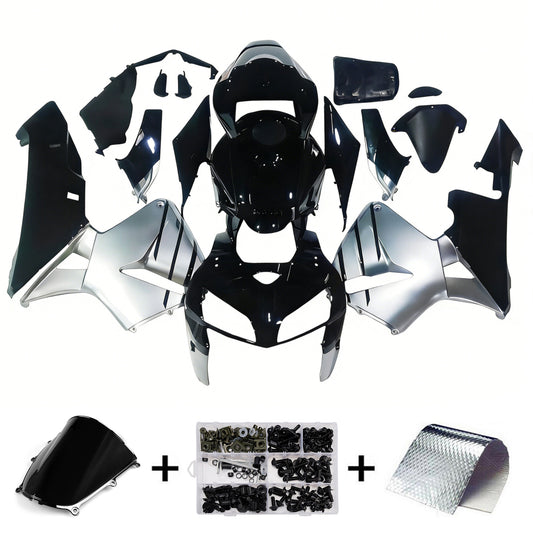 Carene 2005-2006 Honda CBR 600 RR Nero & Argento CBR Racing Generico