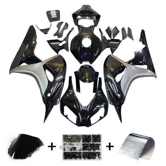 Amotopart 2006-2007 Honda CBR1000 Cladding Black & Grey Kit