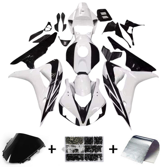 Amotopart favoriti Honda 1000RR 2006-2007 Cladding White e kit di memoria di corse Black CBR