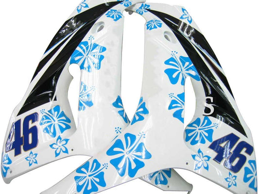 Carene 2006-2007 Honda CBR 1000 RR Bianco & Blu Floreale Generico