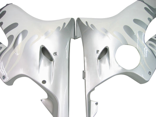 Carene 2004-2007 Honda CBR 600 F4i Silver & White Flame Generico