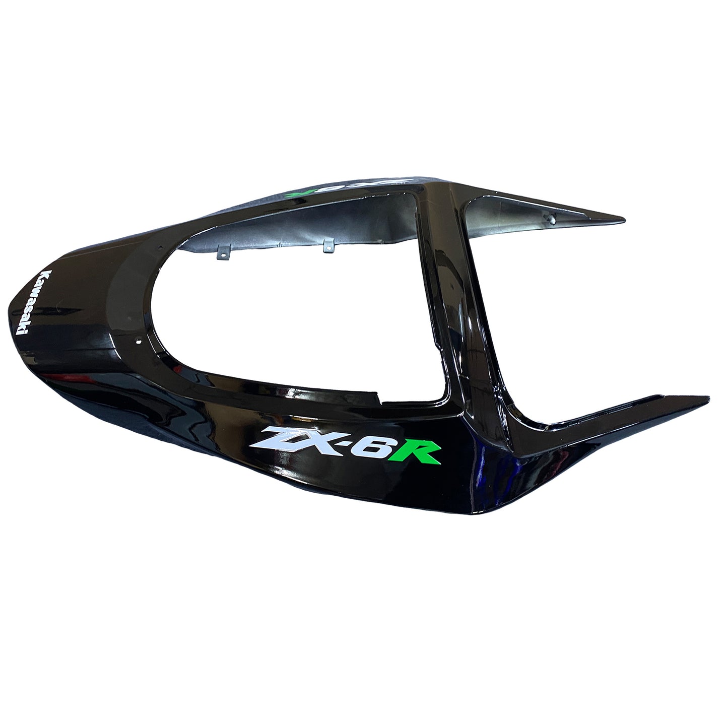 Carene 2003-2004 Kawasaki ZX6R 636 Black & Green Flame Ninja Racing Generico