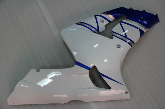 Amotopart 2003-2004 Kawasaki ZX6R Cladding White & Blue Kit
