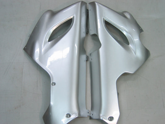 Carene 2005-2006 Kawasaki ZX6R 636 Silver & Red Flame Ninja Generico