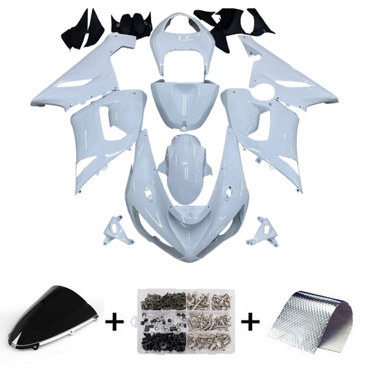 Carene 2005-2006 Kawasaki ZX6R 636 Bianco ZX6R Ninja Racing Generico