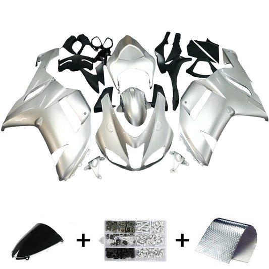 Carene 2007-2008 Kawasaki ZX6R ZX636 Argento Ninja Generico