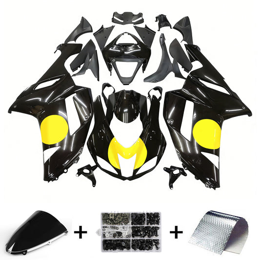 Carene 2007-2008 Kawasaki ZX-R ZX636 Nero Giallo Racing Generico