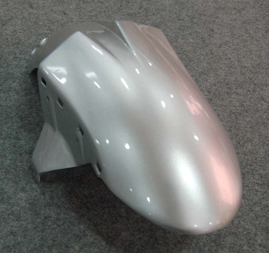 Carene 2007-2008 Kawasaki ZX6R ZX636 Silver & Red Flame ZX6R Generico