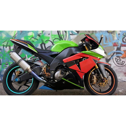 Amotopart Kawasaki 2004-2005 ZX10R Red Green Fearing Kit