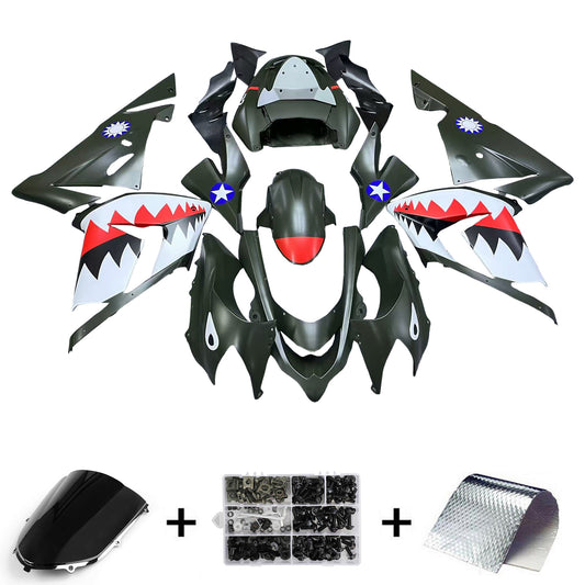 Amotopart Kawasaki ZX10R 2004-2005 Kit carena Carrozzeria Plastica ABS