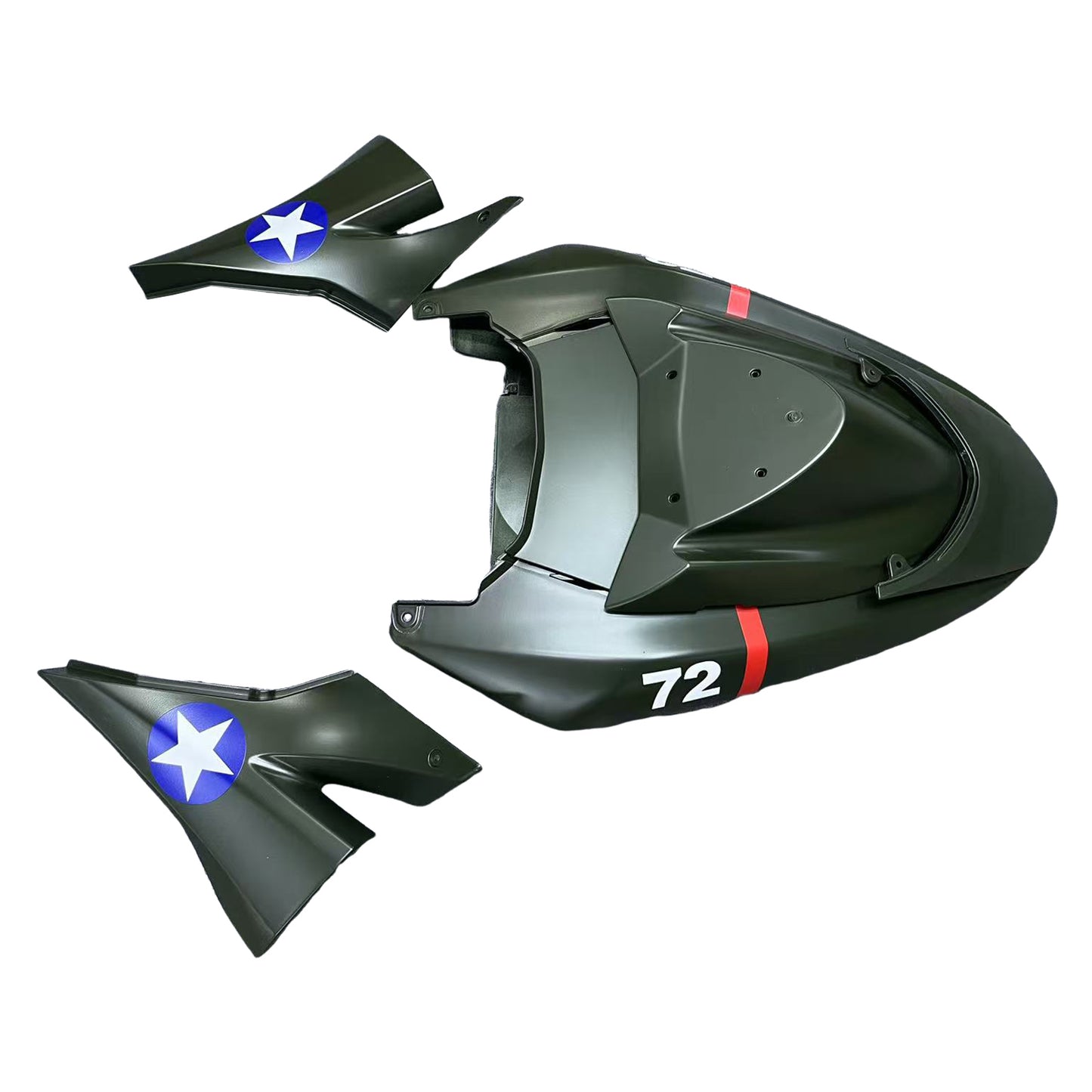 Amotopart Kawasaki ZX10R 2004-2005 Kit carena Carrozzeria Plastica ABS