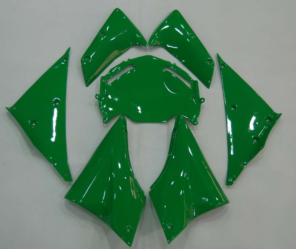 Carene 2006-2007 Kawasaki ZX 10R Green & White Flame Ninja Racing Generico