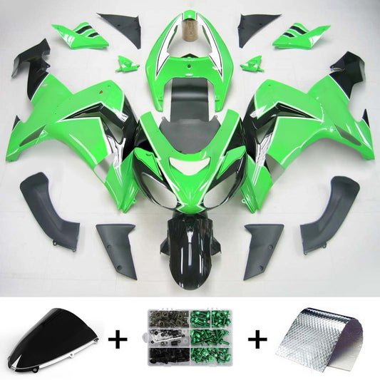 Amotopart Kawasaki ZX10R 2006-2007 Kit di vendita verde