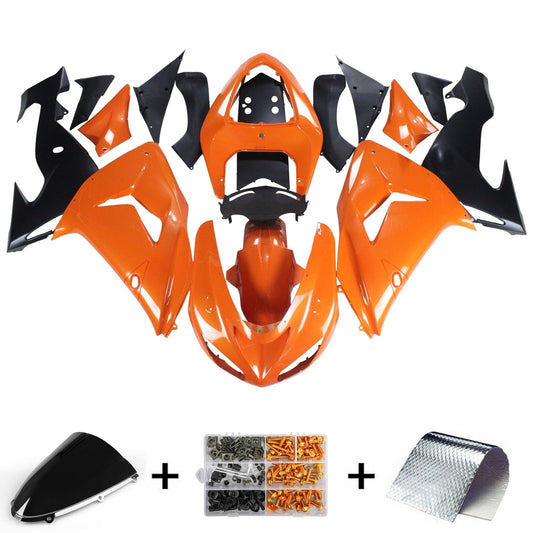 Amotopart Kawasaki ZX10R 2006-2007 Kit di vestia arancione