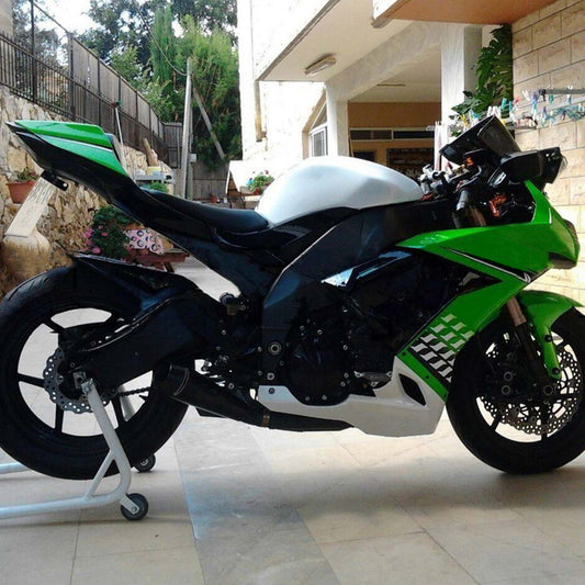 Amotopart Kawasaki ZX10R 2008-2010 kit di carenatura bianca verde