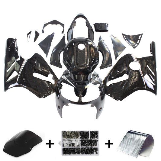 Amotopart Kawasaki 2000-2001 ZX12R Black con kit di vendita del logo Wei? EM