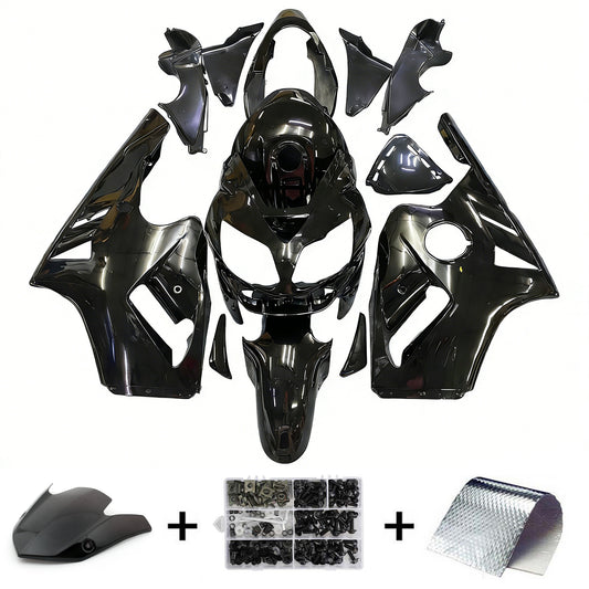 Per Ninja ZX12R 2002-2005 Nero Carrozzeria Carenatura ABS Stampato Ad Iniezione Plastica Set 5 # Generico