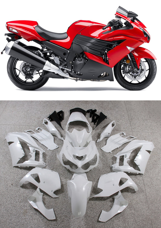 Per Ninja ZX14R 2012-2021 Rosso Carrozzeria Carenatura ABS Stampato Ad Iniezione Plastica Set 5 # Generico