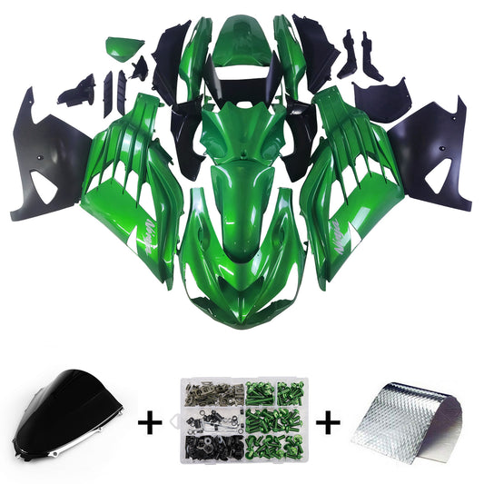Per Ninja ZX14R 2012-2021 Verde Carrozzeria Carenatura ABS Stampato Ad Iniezione Plastica Set 6 # Generico